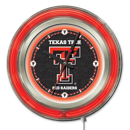 Texas Tech University Double Neon 15 Clock